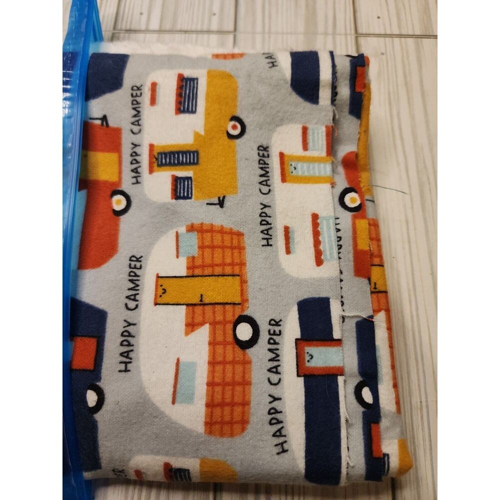 Snuggle Fleece Cotton Happy Camper Fabric 36 x 40 inches
